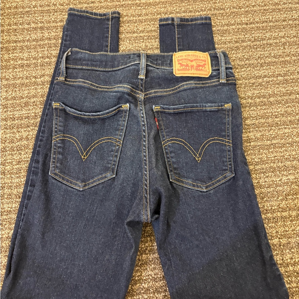 Levi's Dark Blue Skinny Jeans high rise - Picture 4 of 9